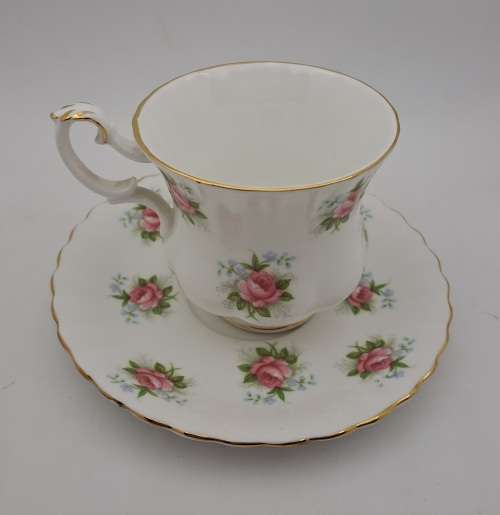Vintage Royal Albert ``Forget Me Not`` rose Demitasse Cup and saucer (3 Available)