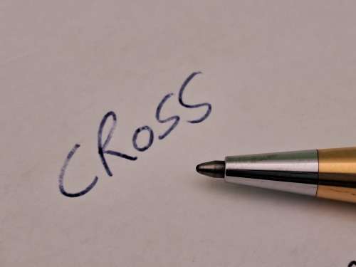Pre-owned - Cross 1/20 14kt Rolled Gold Pen Made in Ireland -Ink still ok  -In Case -FNB Branded