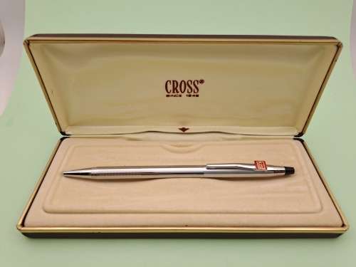 Pre-owned - Cross Chrome Pen Made in Ireland -Ink still ok  -In Case - Branded