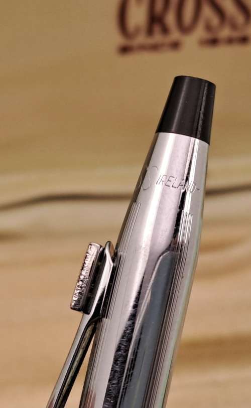 Pre-owned - Cross Chrome Pen Made in Ireland -Ink still ok  -In Case - Branded