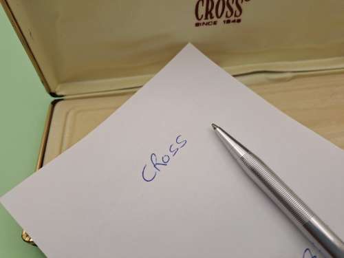 Pre-owned - Cross Chrome Pen Made in Ireland -Ink still ok  -In Case - Branded