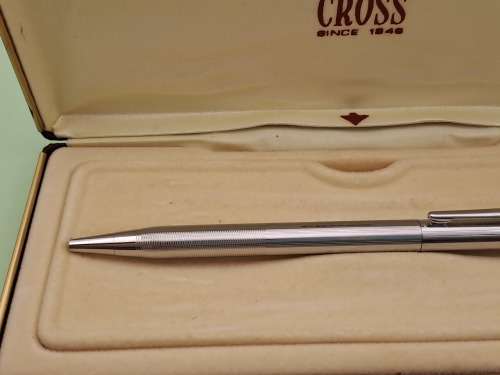 Pre-owned - Cross Chrome Pen Made in Ireland -Ink still ok  -In Case - Branded