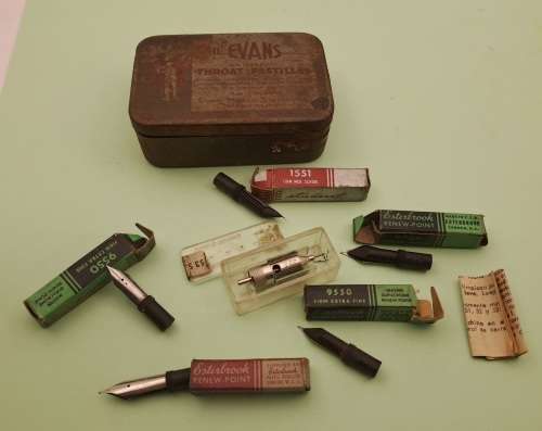 6 Vintage Easterbrook Fountain Pen Nips made in the USA (also pencil head?)