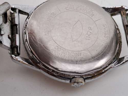 Collectable Vintage TRADITION Swiss Mens Automatic Calender watch (WORKING) 21 Jewels