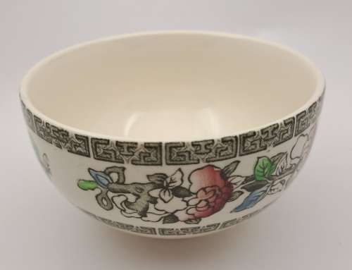 Vintage Johnson Bros "Indian Tree" Sugar bowl Hand Engraved Ironstone England (Condition is Good)