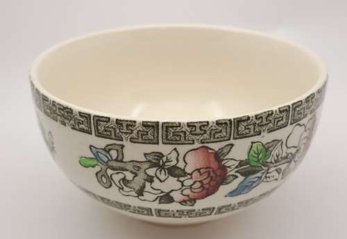 Vintage Johnson Bros "Indian Tree" Sugar bowl Hand Engraved Ironstone England (Condition is Good)