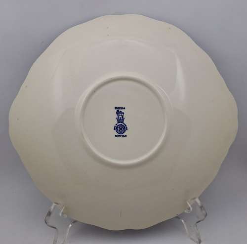 1930's Royal Doulton Norfolk D6394 Blue & White Cake Plate 254x233mm