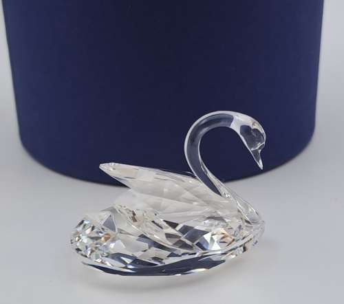 Swarovski Silver Crystal Swan 7633 NR 038 000 (Boxed with certificate) 30x36x25mm
