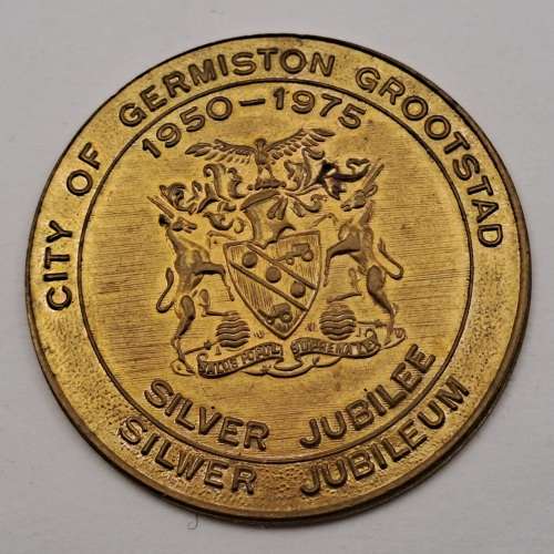 1950-1975 City of Germiston - Grootstad Silver Jubilee Medal -sponsored by Industries Association