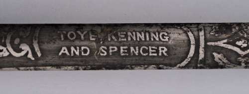 Antique/ Vintage Toye Kenning and Spencer ceremonial Masonic sword in scabbard 873mm (some rust )
