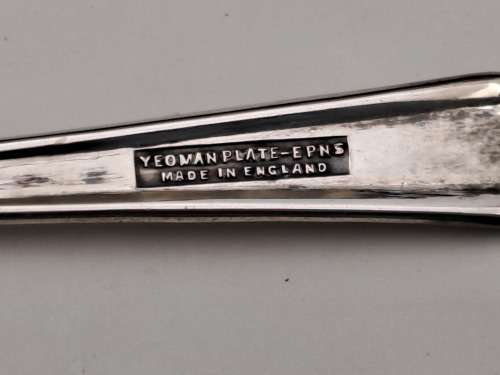 6x Vintage Yeoman Plate spoons -EPNS (silver Plated)made in England Rd859116 -Boxed