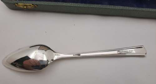 6x Vintage Yeoman Plate spoons -EPNS (silver Plated)made in England Rd859116 -Boxed