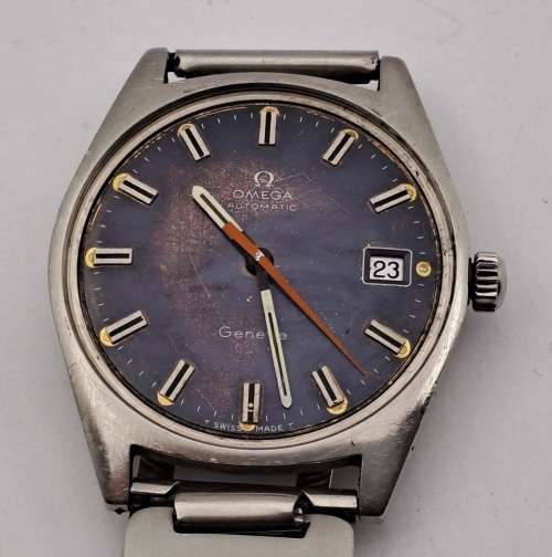 Vintage Mens Omega Geneve automatic watch 565 movement -NOT WORKING- No Lens,Grown not turning