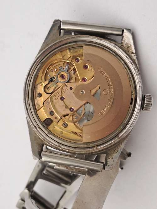 Vintage Mens Omega Geneve automatic watch 565 movement -NOT WORKING- No Lens,Grown not turning