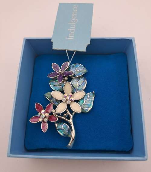 Indulgence metal Brooch still in Box  65x50mm