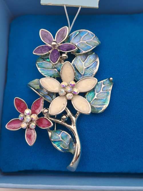 Indulgence metal Brooch still in Box  65x50mm