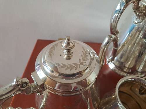 Antique/Vintage  Elkington & Co Silver Plated Tea pot,Coffee pot,creamer and Sugar pot