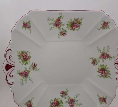 Pre- 1950 Vintage Shelly Bone China Cake Plate 241x226
