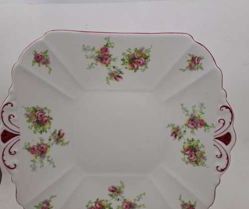 Pre- 1950 Vintage Shelly Bone China Cake Plate 241x226