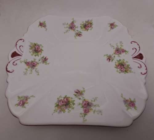 Pre- 1950 Vintage Shelly Bone China Cake Plate 241x226
