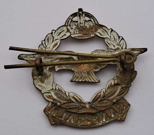 WW2 South African Airforce S.A.A.F -S.A.L.M  Officer Brass Cap Badge 47x45mm