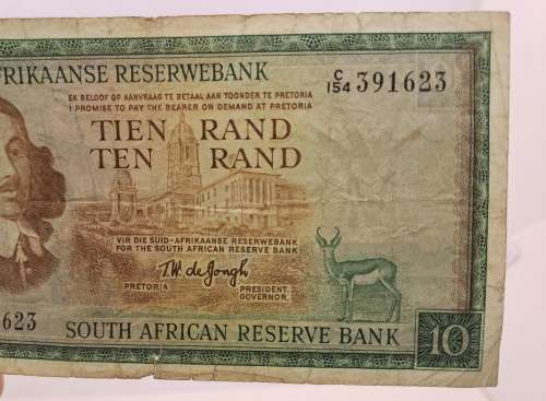1967   South Africa 10 Rand Afrikaans - English