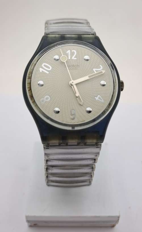 Pre-owned Swatch Quartz watch (Working) face 34x40x8mm -Swatch strap