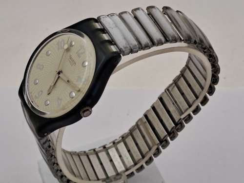 Pre-owned Swatch Quartz watch (Working) face 34x40x8mm -Swatch strap
