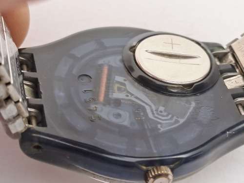 Pre-owned Swatch Quartz watch (Working) face 34x40x8mm -Swatch strap