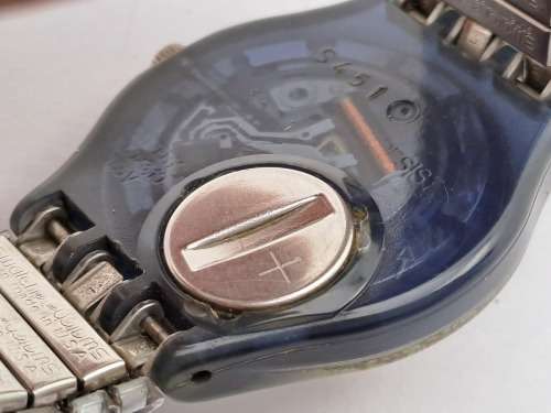 Pre-owned Swatch Quartz watch (Working) face 34x40x8mm -Swatch strap