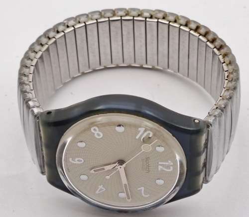 Pre-owned Swatch Quartz watch (Working) face 34x40x8mm -Swatch strap