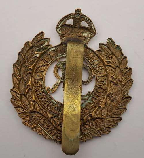 WW2 Royal Engineers Royal Engineers Corps (George VI) Brass Cap Badge 47x42mm