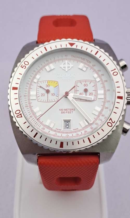 Swiss Made Zodiac 1882 Seadragon Tachymeter Quartz Men`s Watch-as New -Unused
