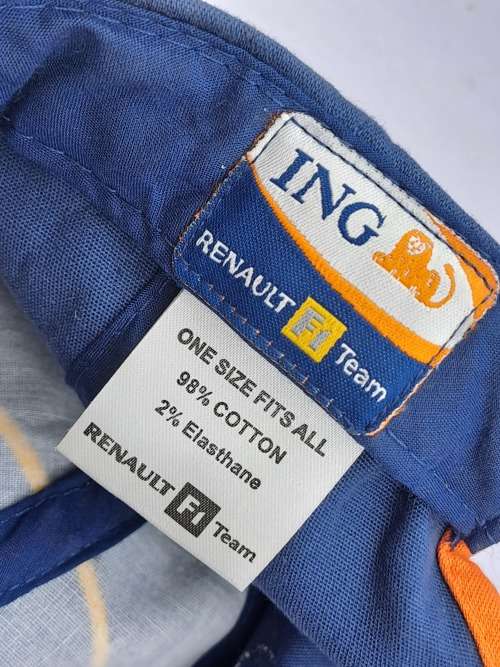 Original ING Renault  F1 Baseball Cap signed by Nelson Piquet