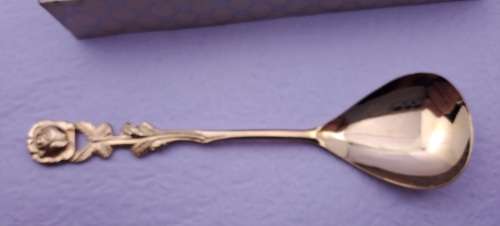 Vintage 2 EETRITE BRABER Gold Plated tea spoons in Box 10cm