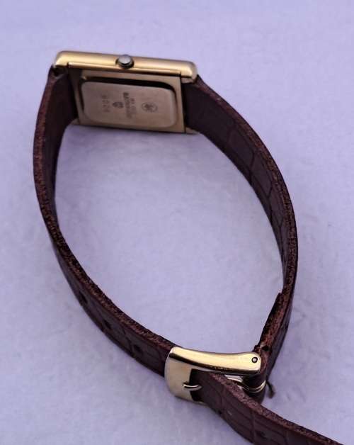 Vintage 18K Electroplated Gold Raymond Weil 9006 Geneve Quartz Swiss watch -working