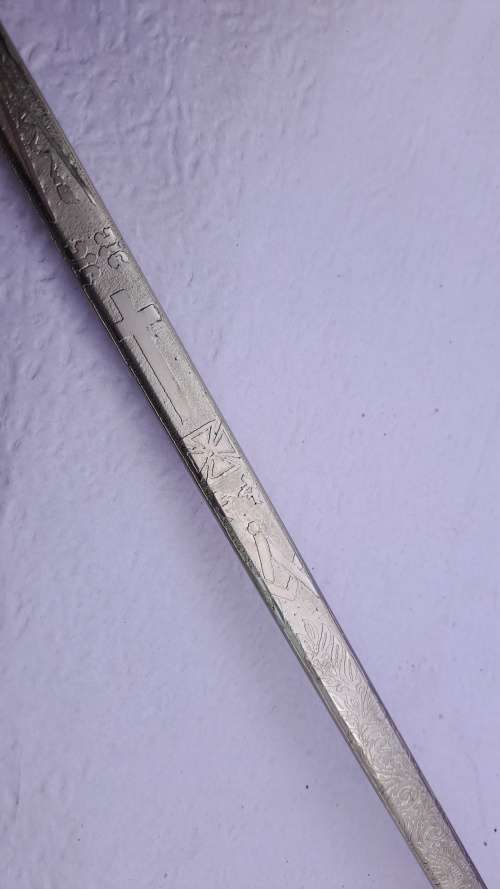 Antique/ Vintage Toye Kenning and Spencer ceremonial Masonic sword in scabbard 855mm
