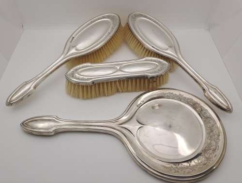 4 pc 1910 Hallmarked Sterling .925 Silver Vanity set by Samuel M.Levi-Berlingham