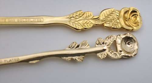 FOR BUYER Tiffany Burnham Only  6 x24ct Gold Plated Braber  Cake forks  x6