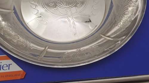 Silver Plated The Twisted bowl by the cavalier - Made in England -Celtic Kings Emblem