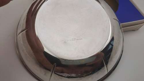 Silver Plated The Twisted bowl by the cavalier - Made in England -Celtic Kings Emblem