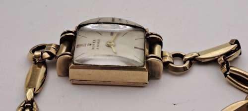 Vintage 1930`s Ladies H.Newman ROLEX 10kt GOLD manual wind watch -WORKING (crown is loose )