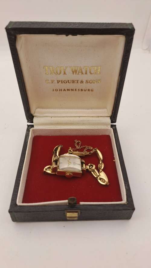 Vintage 1930`s Ladies H.Newman ROLEX 10kt GOLD manual wind watch -WORKING (crown is loose )