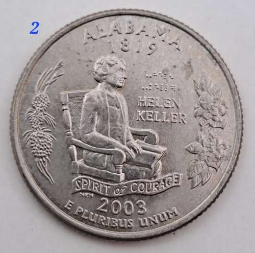 6 x USA Washington ¼ Dollars-Florida-Alabama-Nevada-Missouri-Kentucky-Utah