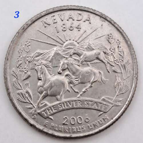 6 x USA Washington ¼ Dollars-Florida-Alabama-Nevada-Missouri-Kentucky-Utah