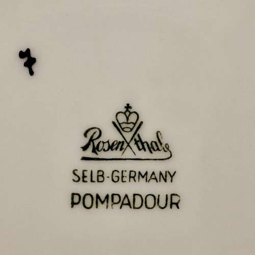 Small Vintage Rosenthal Pompadour plate 116mm made in SELB-Germany- with wire Hanger