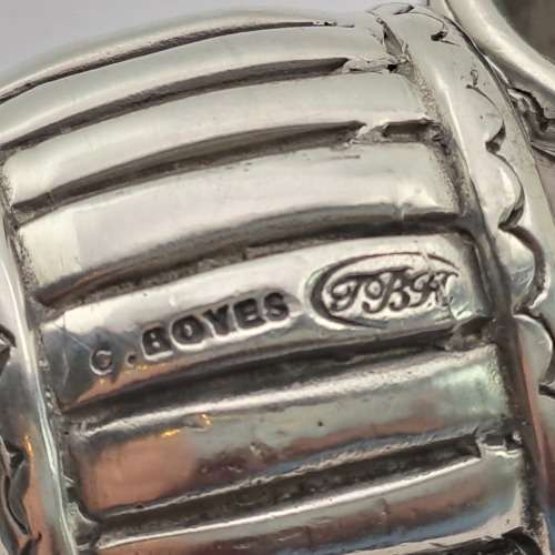 A Pair of Napkin/serviettes Rings designed by CARROL BOYES  46x34mm (solid design)