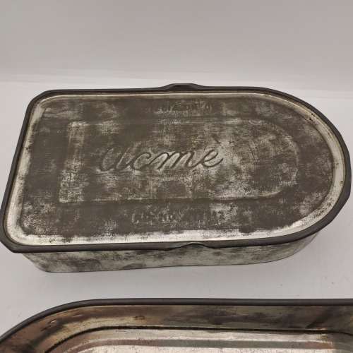 Vintage ACME Miners Snap tin / Lunch Tin 57x203x115mm