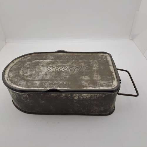 Vintage ACME Miners Snap tin / Lunch Tin 57x203x115mm