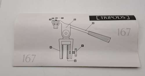 Tripod no 167 Mount /Clamp for Large Lenses with instructions  still in Box